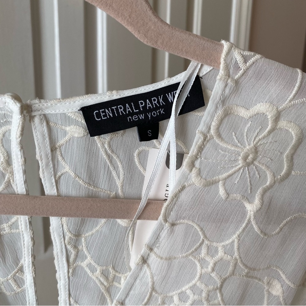 Anthropologie Central Park West Ruffle Lace Paisley Blouse Size S - Picture 5 of 6
